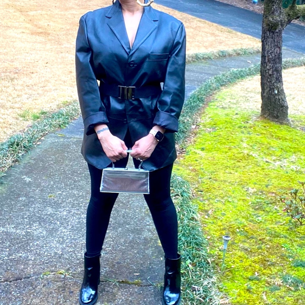 Genuine Leather Blazer